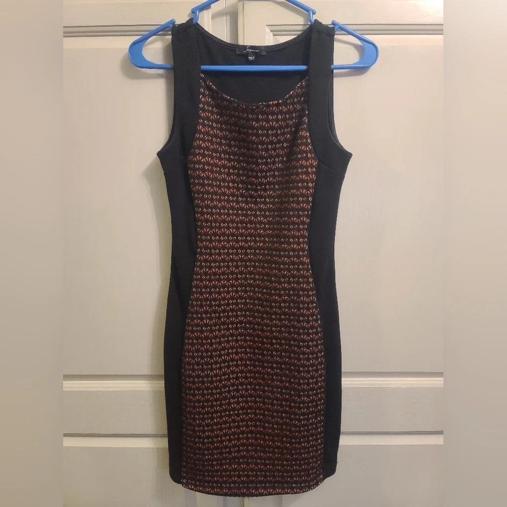 Soprano Black Red Sleeveless Bodycon dress